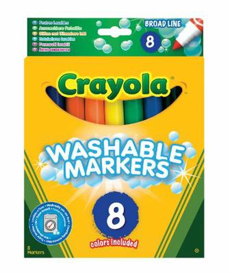 Crayola 8 смываемых фломастеров в универсальной упаковке (5010065083288)
