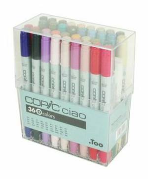 Copic I36D Ciao Markers Set D, 36-Piece