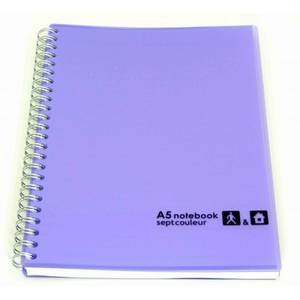 Sept Couleur Notebook A5 80 Sheet Light Purple