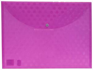 Document Folder F/S Embo W Button Purple