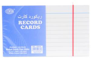 Record Card 5X3 White 240 Gsm 100 Sheets