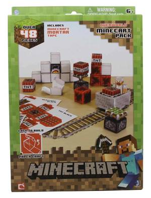 Minecraft Papercraft - Minecart Set, Over 48 Piece