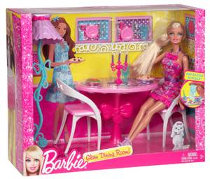 Magrudy Barbie Glam Dining Room Furniture And Doll Set Barbie Glam Dining Room Furniture And Doll Set