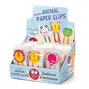 Wooden Animal Paper Clips