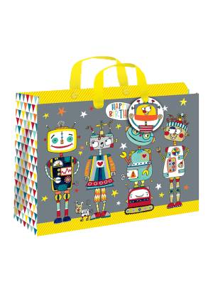 Rachel Ellen Large Landscape Gift Bag - Robots