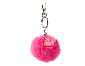 Tinc Pom Pom Keyring - Pink