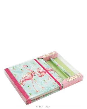 Santoro Flamingos Notebook And Pen Set