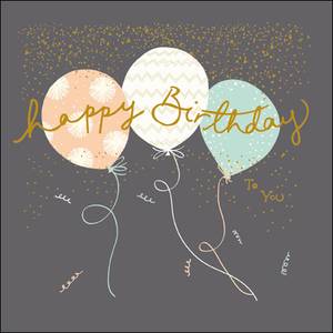 Woodmansterne Birthday Balloons Card (404887)