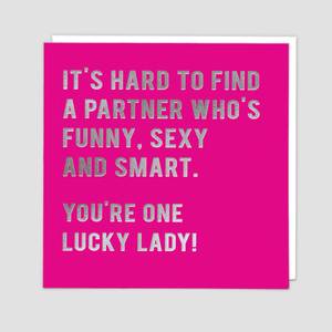 Redback Cards You're One Lucky Lady! Card (CLN51)
