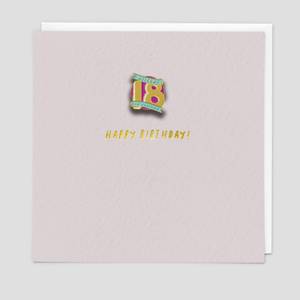 Redback Cards 18th Birthday Enamel Pin Card (PIN14)