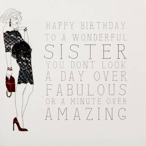 Five Dollar Shake Wonderful Sister Birthday Card (RB28)
