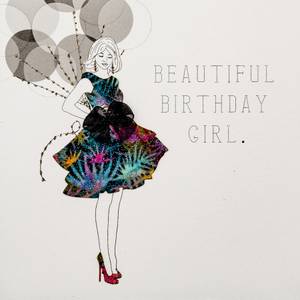Five Dollar Shake Beautiful Birthday Girl Card (RB08)