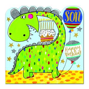 Rachel Ellen Happy Birthday Son Card - Dinosaur (SPIR4)