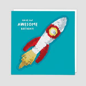 Redback Cards Have An Awesome Birthday Sequin Card (SQ12)