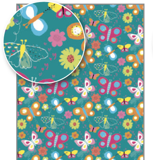 Rachel Ellen Flat Wrap - Butterflies (WP122)