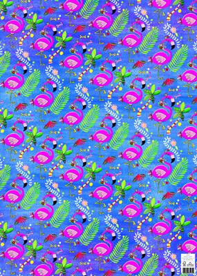 Rachel Ellen Flat Wrap - Flamingos (WP125)
