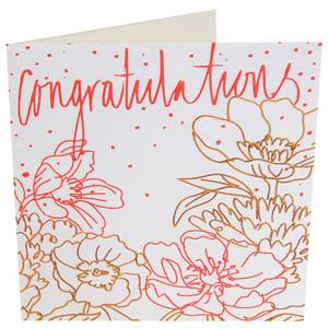 Caroline Gardner Congratulations Pink Neon And Flowers (OOH008)