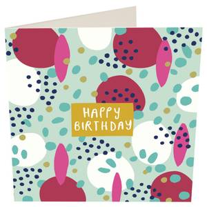 Caroline Gardner Jumble Happy Birthday Card - Blue (JMB004)