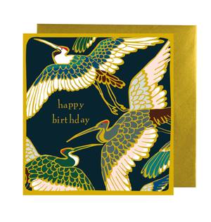 Caroline Gardner Happy Birthday Cranes Flying Kimono (KIM003)