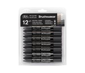 Winsor & Newton Brushmarker 12 Greys (0290031)