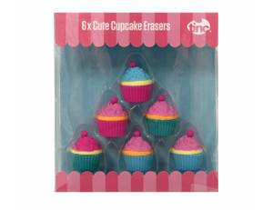 Tinc Set Of 6 Cupcake Erasers