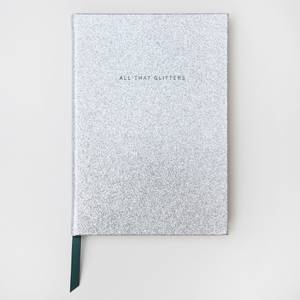Caroline Gardner Large Silver Glitter Hardback Notebook (Cdb102)