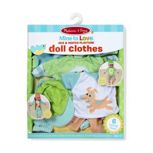 Melissa & Doug Mine to Love Mix & Match Playtime Doll Clothes