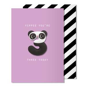 Pango Age 3 Panda Magnet Card Njm09