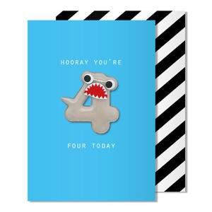 Pango Age 4 Shark Magnet Card Njm15