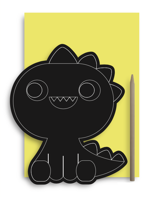 Pango Scratch Art Dino Card Sac08
