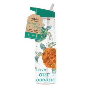 Milly Green Turtle Drinks Bottle 750ML - Corn Starch (PLA) & BPA Free