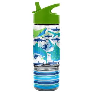 Stephen Joseph Flip Top Bottles W/ Snack Container Shark (SJ115380)