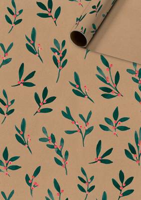 Stewo Christmas Roll Wrapping Paper - Nelina (Red)