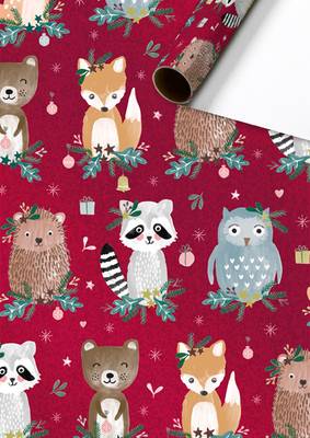 Stewo Christmas Roll Wrapping Paper - Ruri (Red)